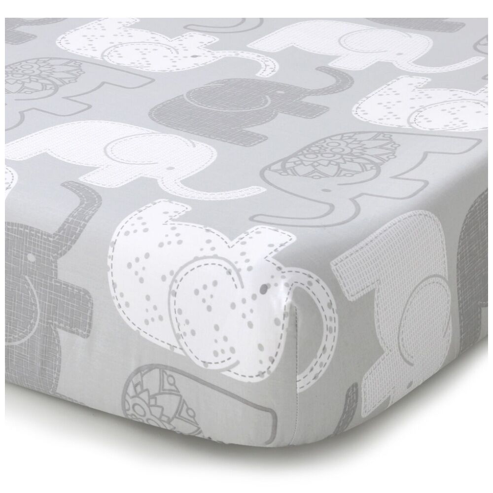 6pc The Peanutshell Bedding Bundle Cotton Cot Sheets & Change Pad Cover Blue