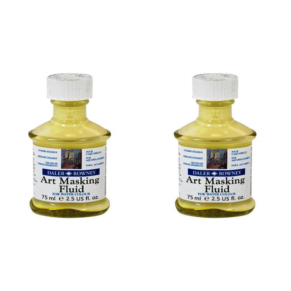 2PK Daler Rowney Liquid Fast-Drying Water Resistant Art Masking Fluid 75ml