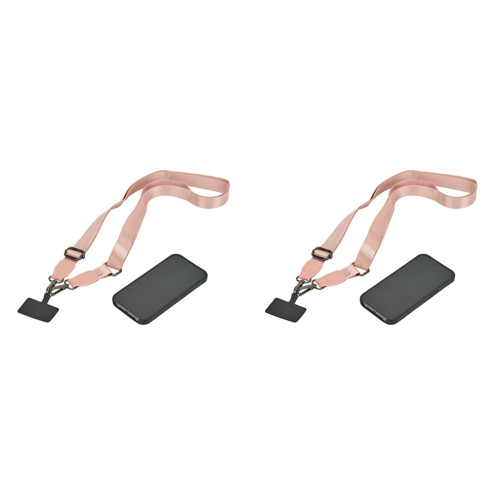 2PK Annabel Trends Stylish Hands-Free Accessory Phone Strap Lanyard Pink