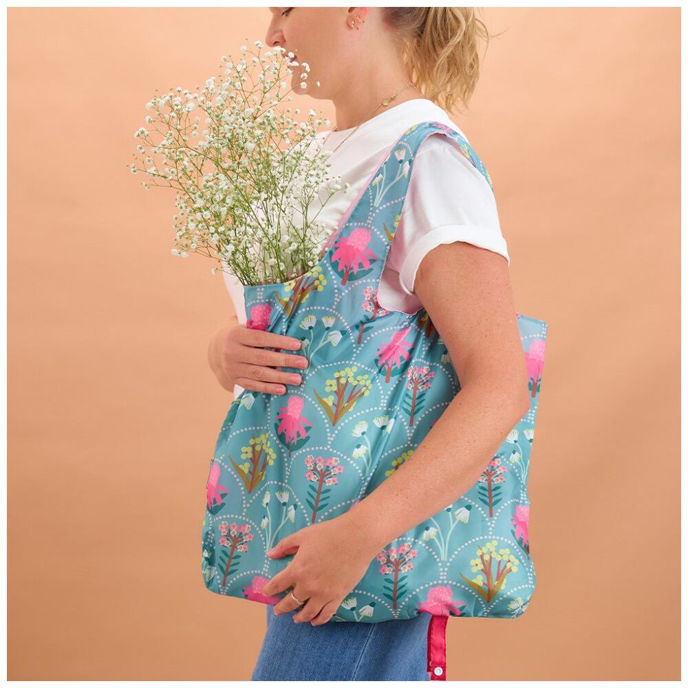 Annabel Trends Reusable 20kg Capacity Shopping Tote Bag 50x42cm Wildflower