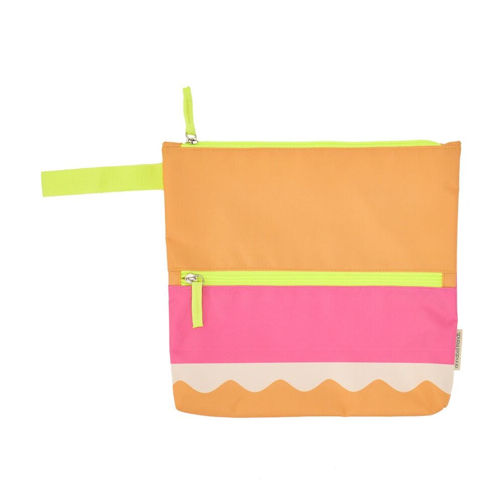 4PK Annabel Trends Beach Wet Clothing Pouch Riptide Bag 28.5cm x 28cm Pink