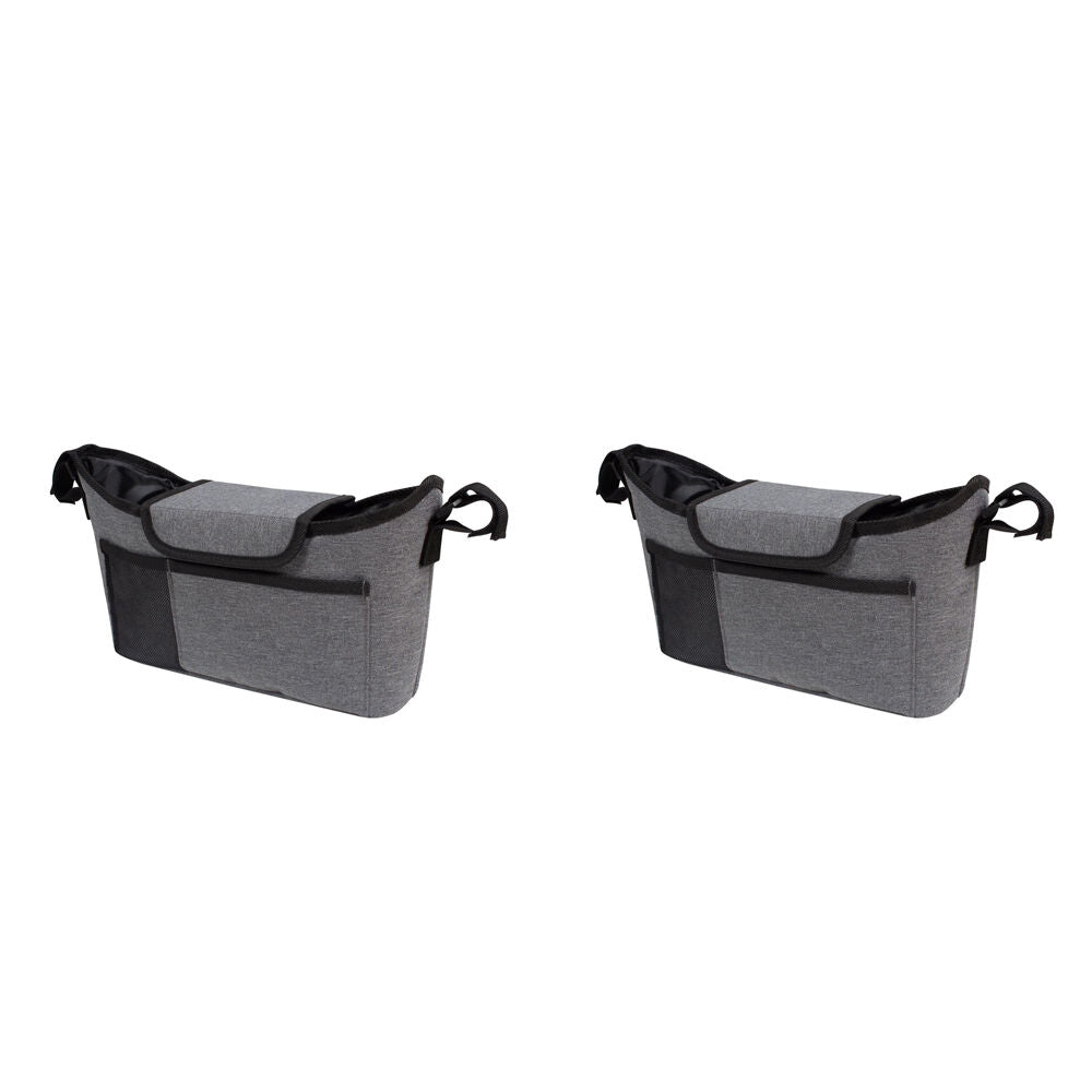 2PK Childcare Adjustable Pram/Stroller Storage Organiser Large Grey