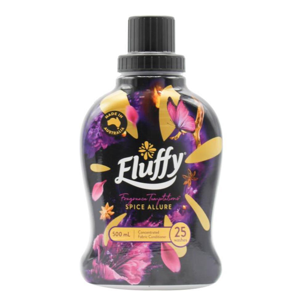 16PK Fluffy Fabric Softener Temptations Spice Allure Scented Gentle Care 500ml