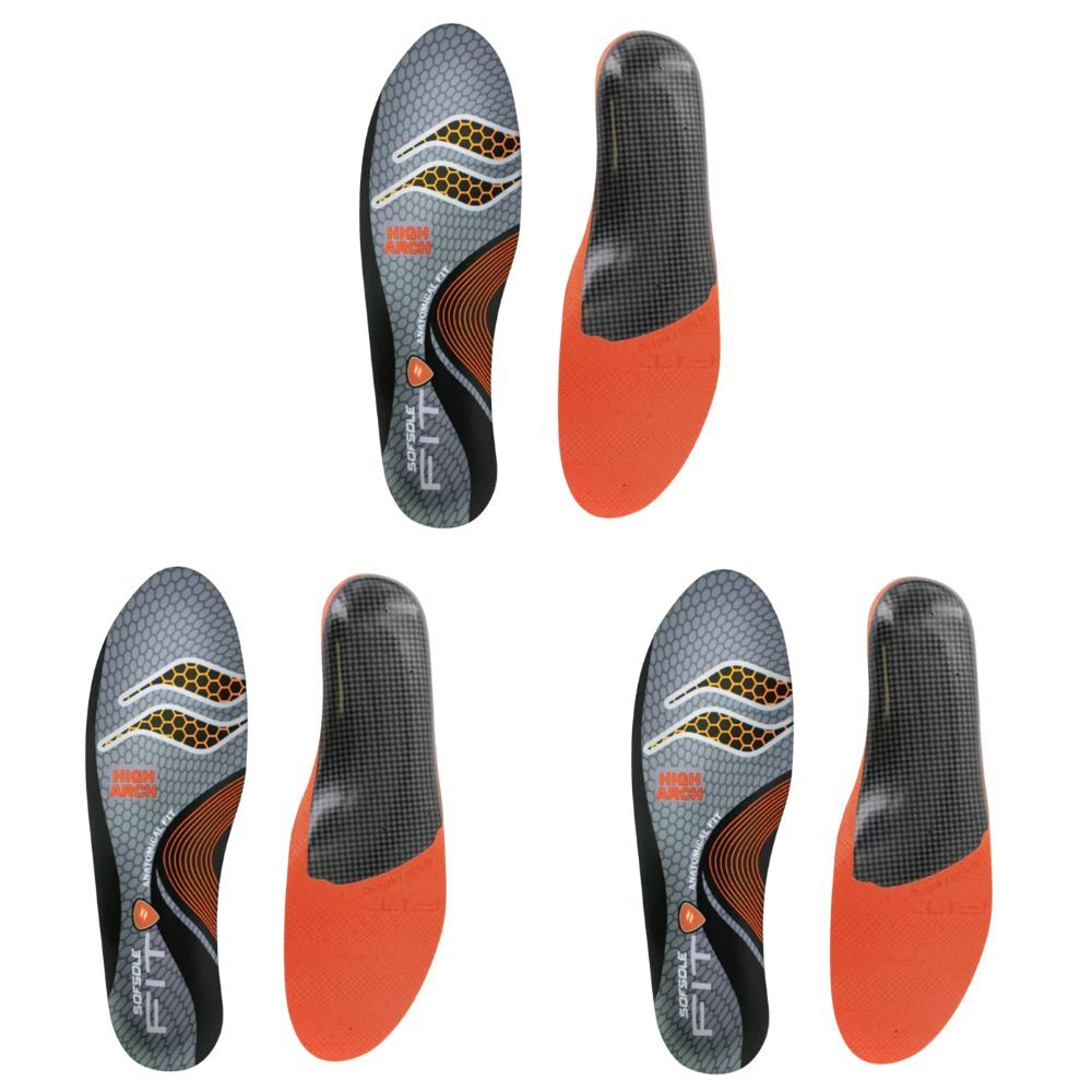 3PK Sof Sole Women's Fit Series High Arch Insole US W5-6
