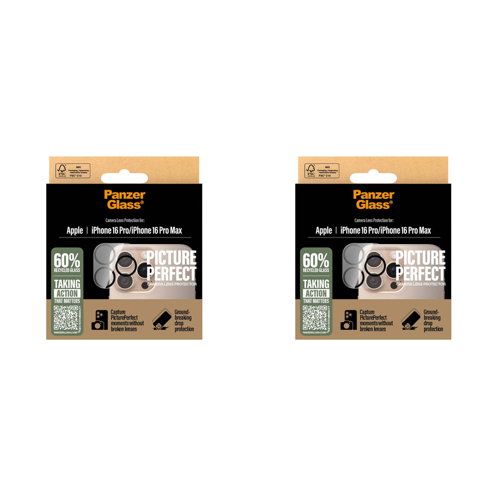 2PK PanzerGlass Picture Perfect Lens Protector For iPhone 16 Pro Max