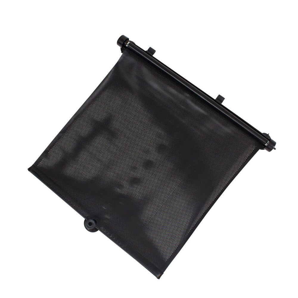Childcare Retractable Car Rear Side Window Shade With UV Protection Black