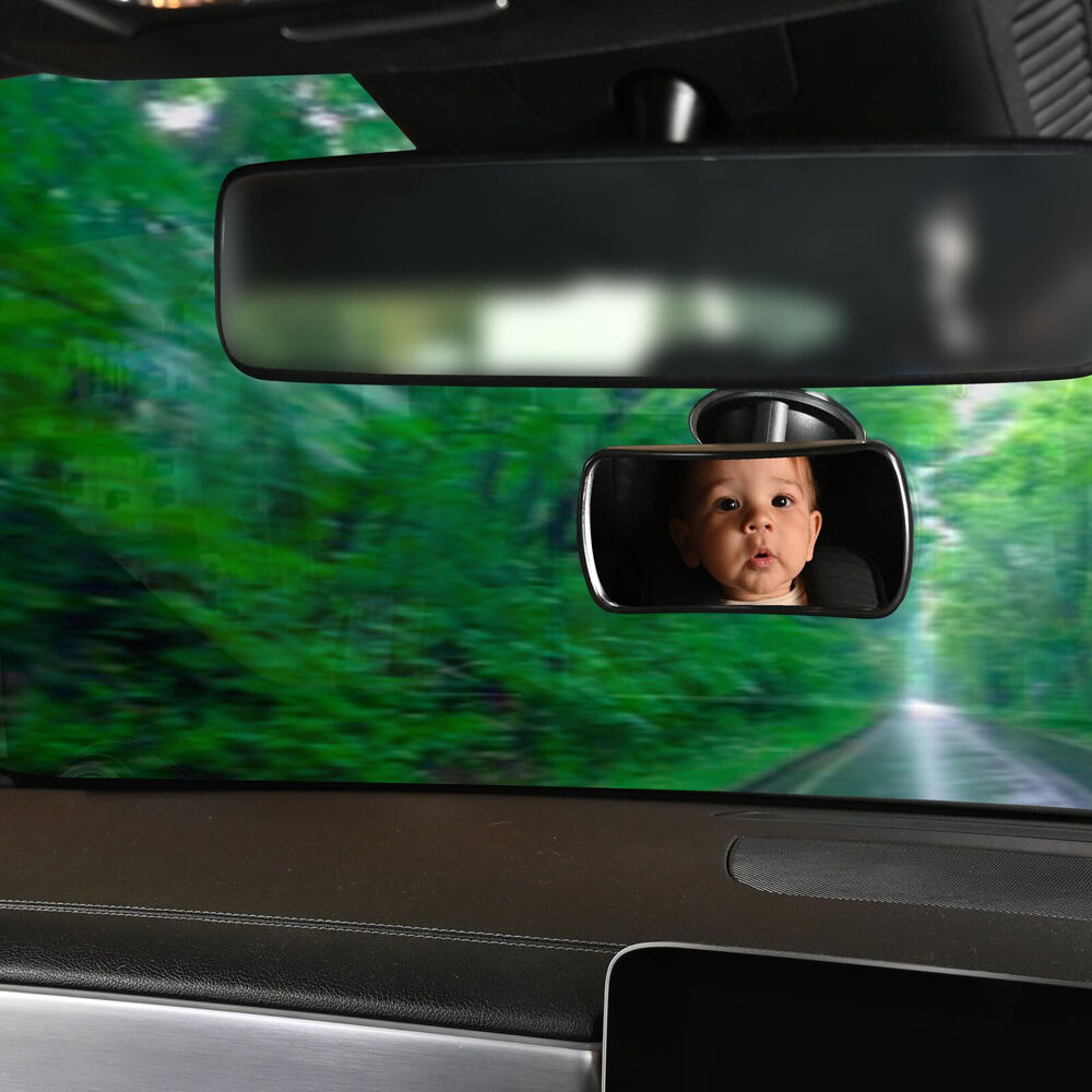 Childcare Baby Rear View Car Mirror With 360 Degree Rotation Black