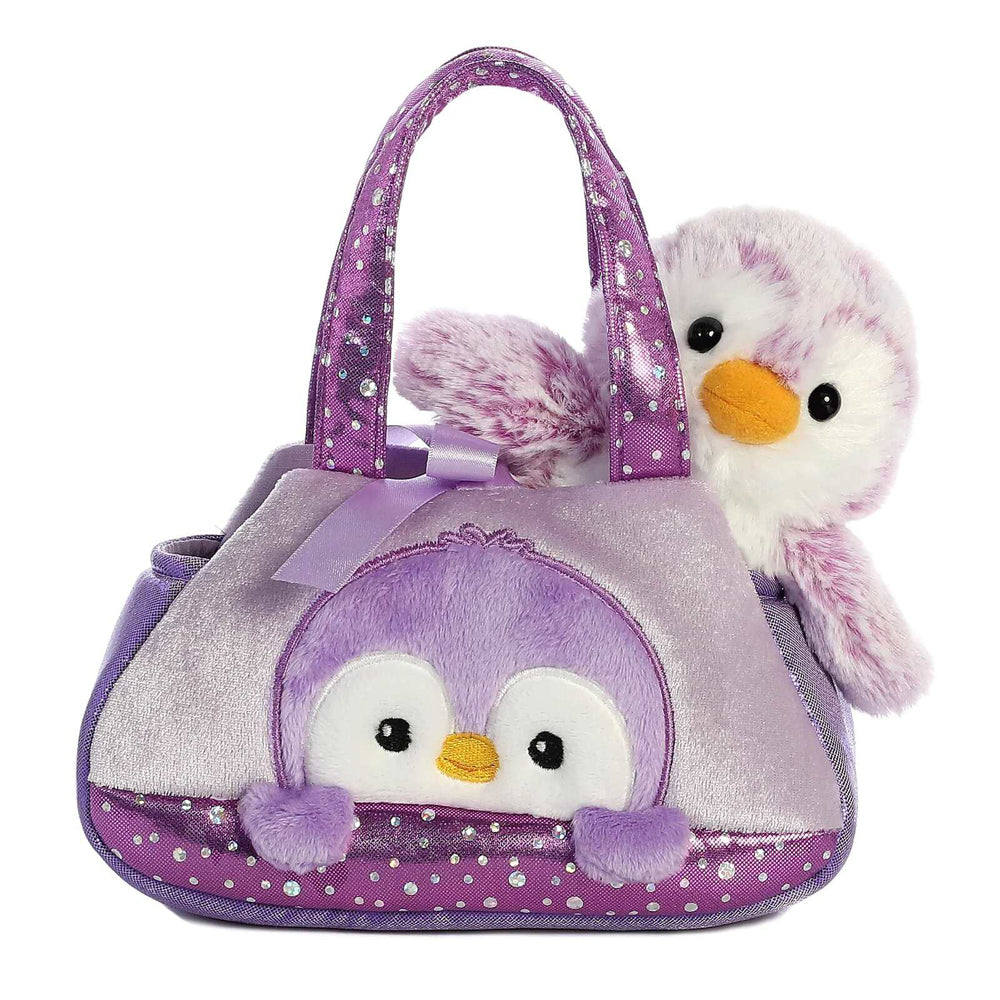 2PK Fancy Pals Penguin Plush Toy w/ Bag 18cm Purple 3y+
