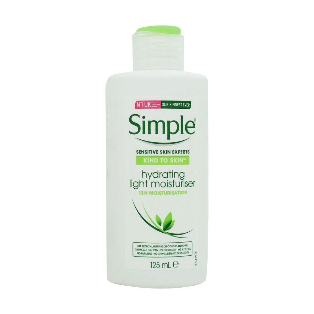 4PK Simple Kind To Skin 12 Hour Hydrating Light Moisturiser 125ml