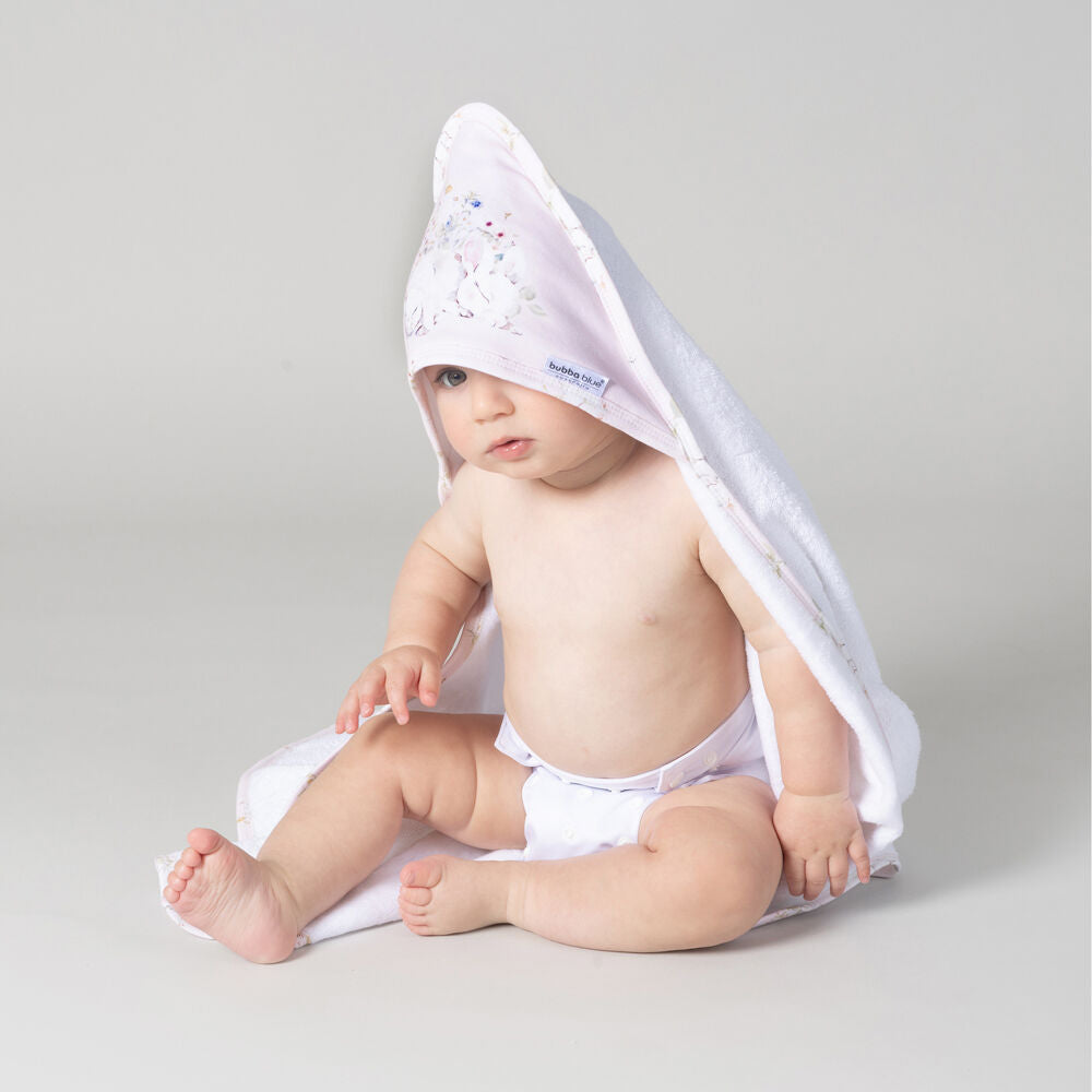 Bubba Blue Children's Sleeping Bunny Hooded Towel Soft 75x75cm