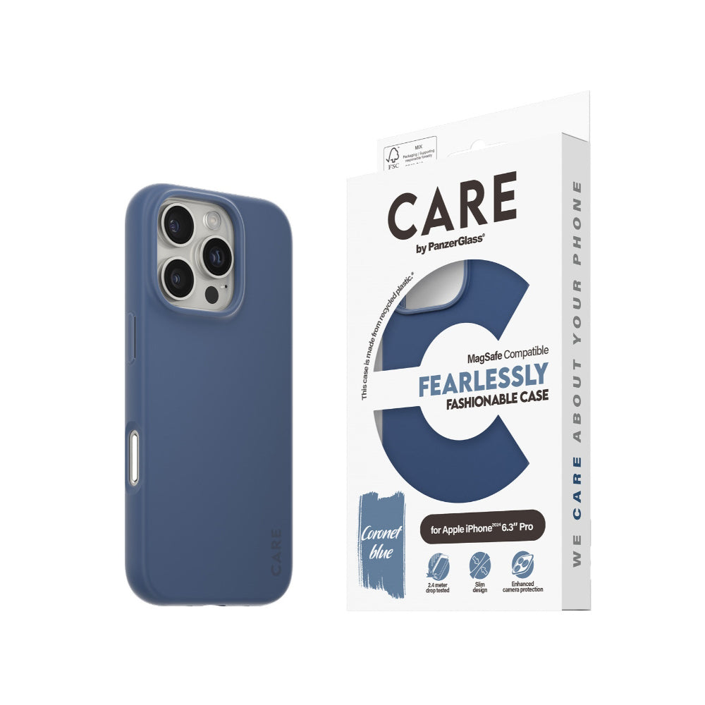 PanzerGlass CARE Fashion MagSafe Case For iPhone 16 Pro Blue