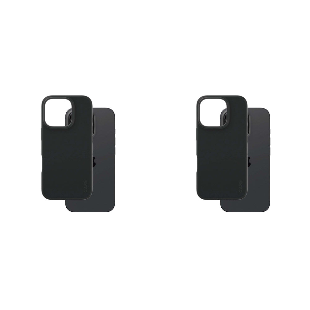 2PK PanzerGlass CARE Fashion Case For iPhone 16 Pro Black