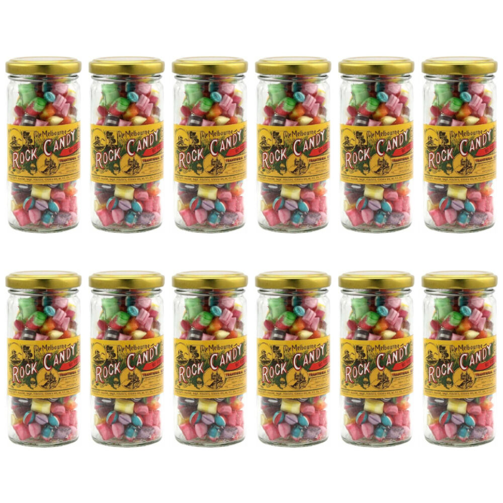 12PK Melbourne Bo Peeps Rock Candy Sweet Confectionery Lollies 170g Handmade