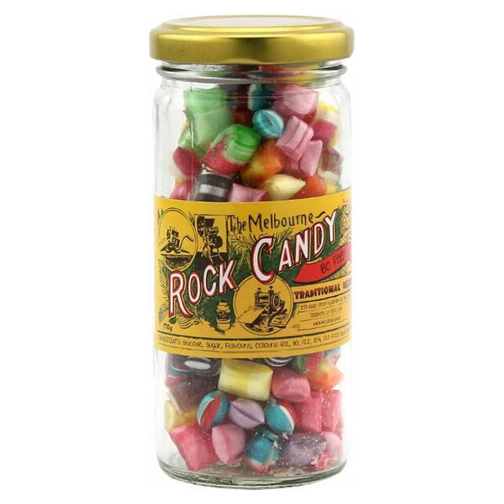 6PK Melbourne Bo Peeps Rock Candy Sweet Confectionery Lollies 170g Handmade