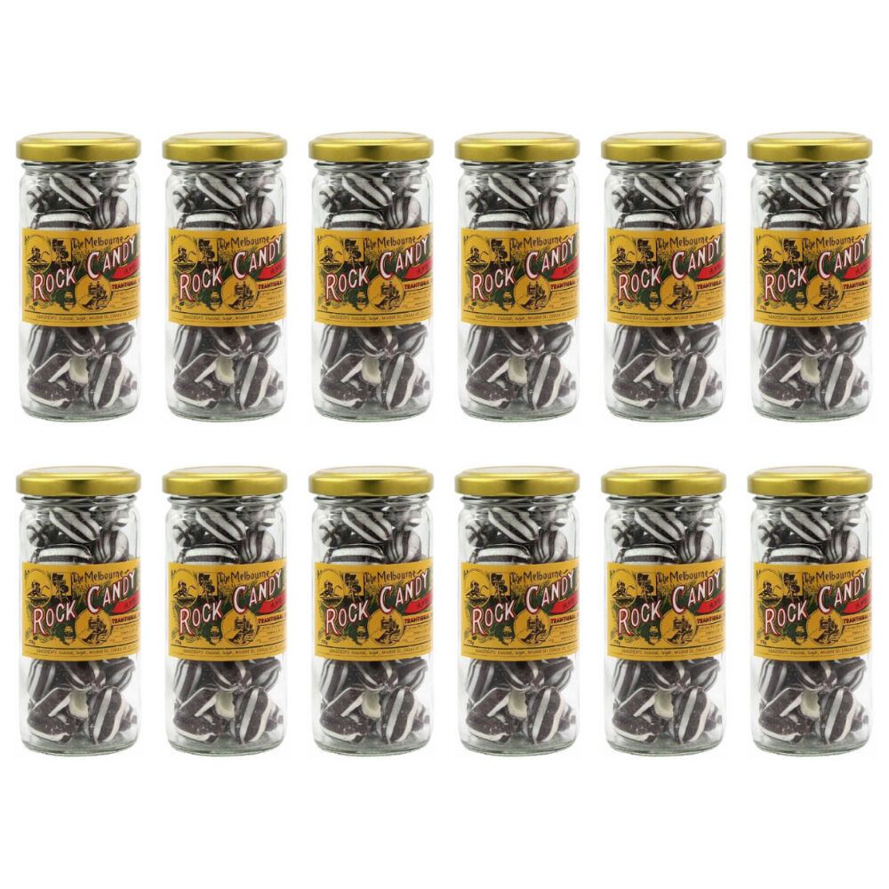 12PK Melbourne Humbugs Rock Candy Sweet Confectionery Lollies 170g Handmade