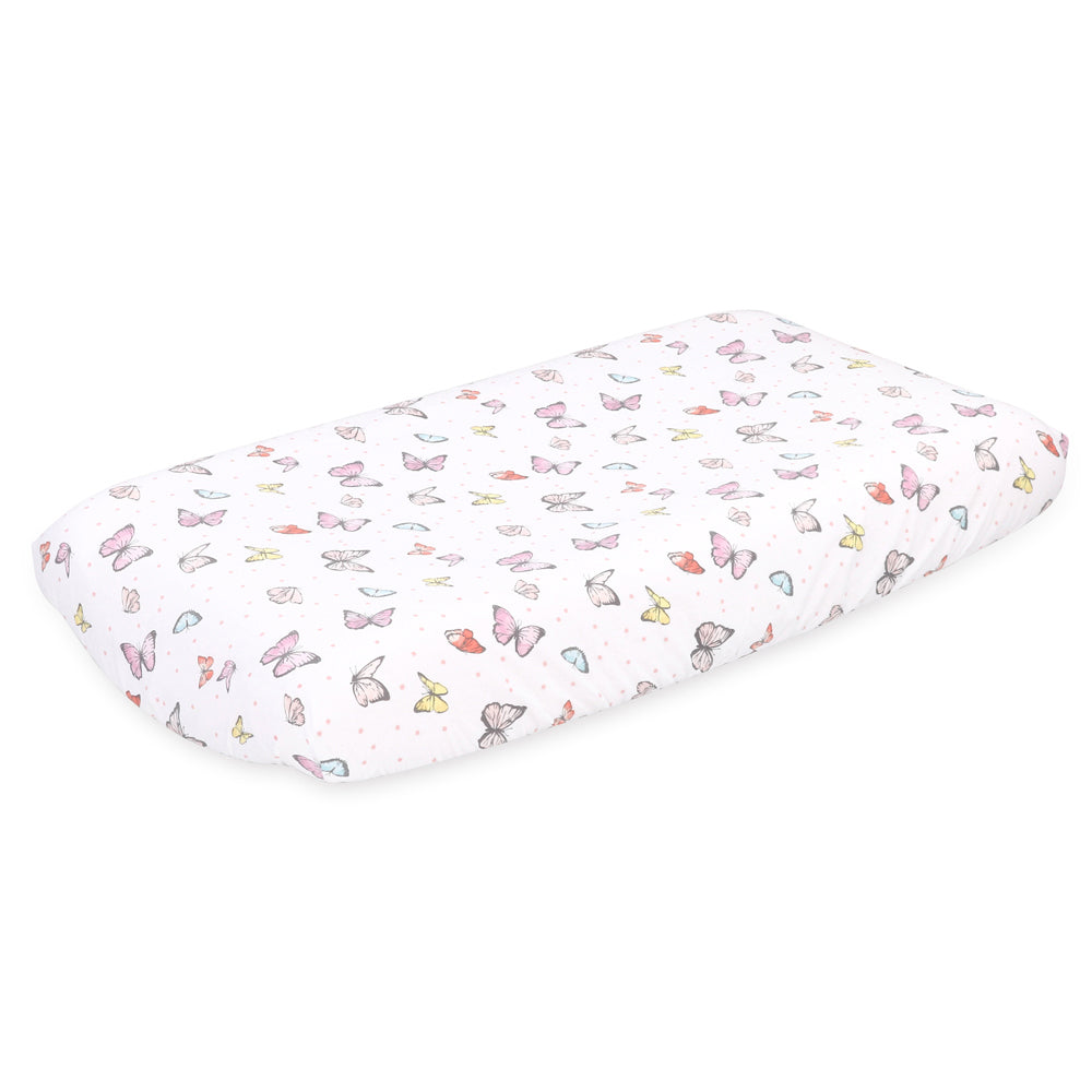 2x 2pc The Peanutshell Whisper Butterfly Bassinet Sheets Baby Nursery Decor