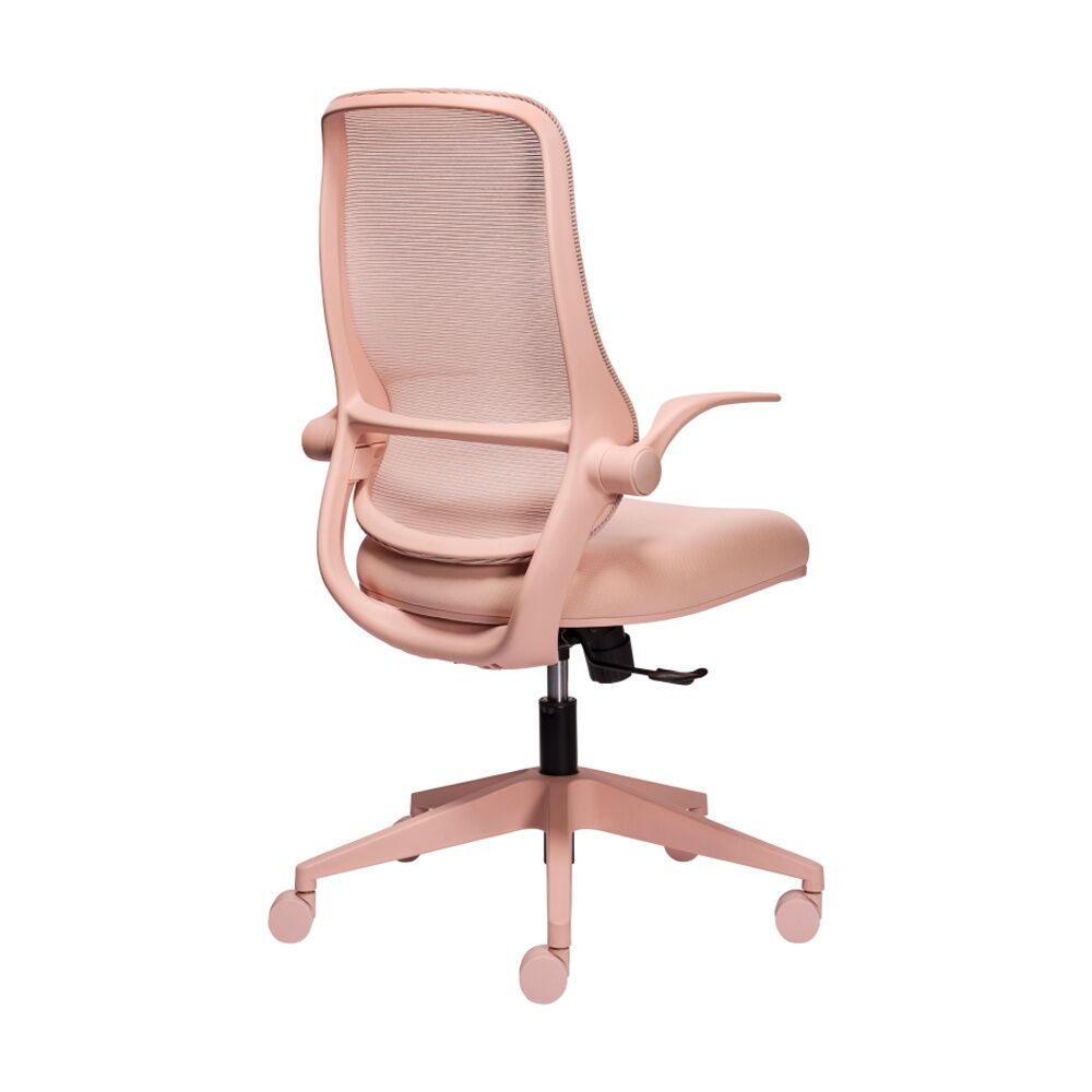Mondo Zest Office Work Chair W/ Adjustable Armrests & Mesh Backing Shell Pink