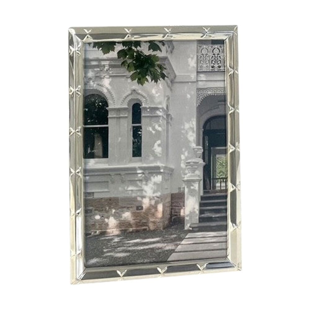 SS Collective Silver Paloma Textured W/ Muti Cross Photo Frame Rectangle 5x7