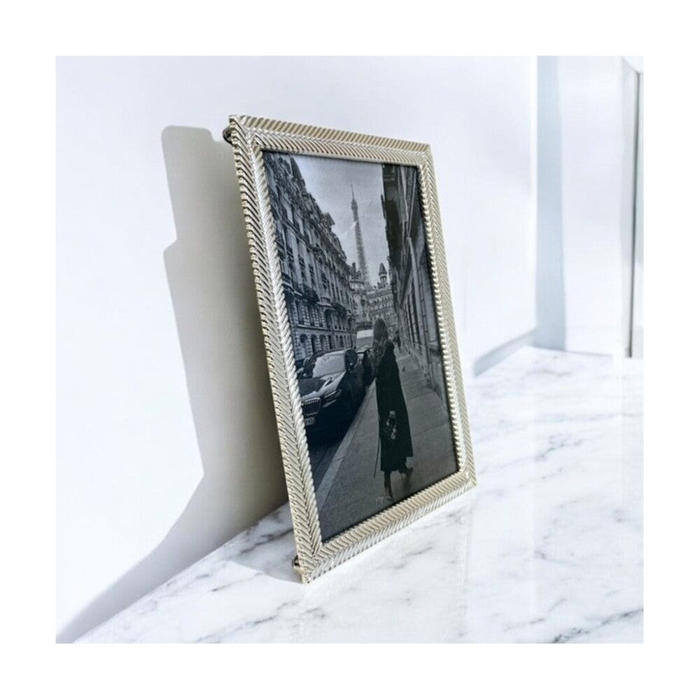 2PK SS Collective Silver Textured Mayfair Modern Photo Frame Rectangle 4x6