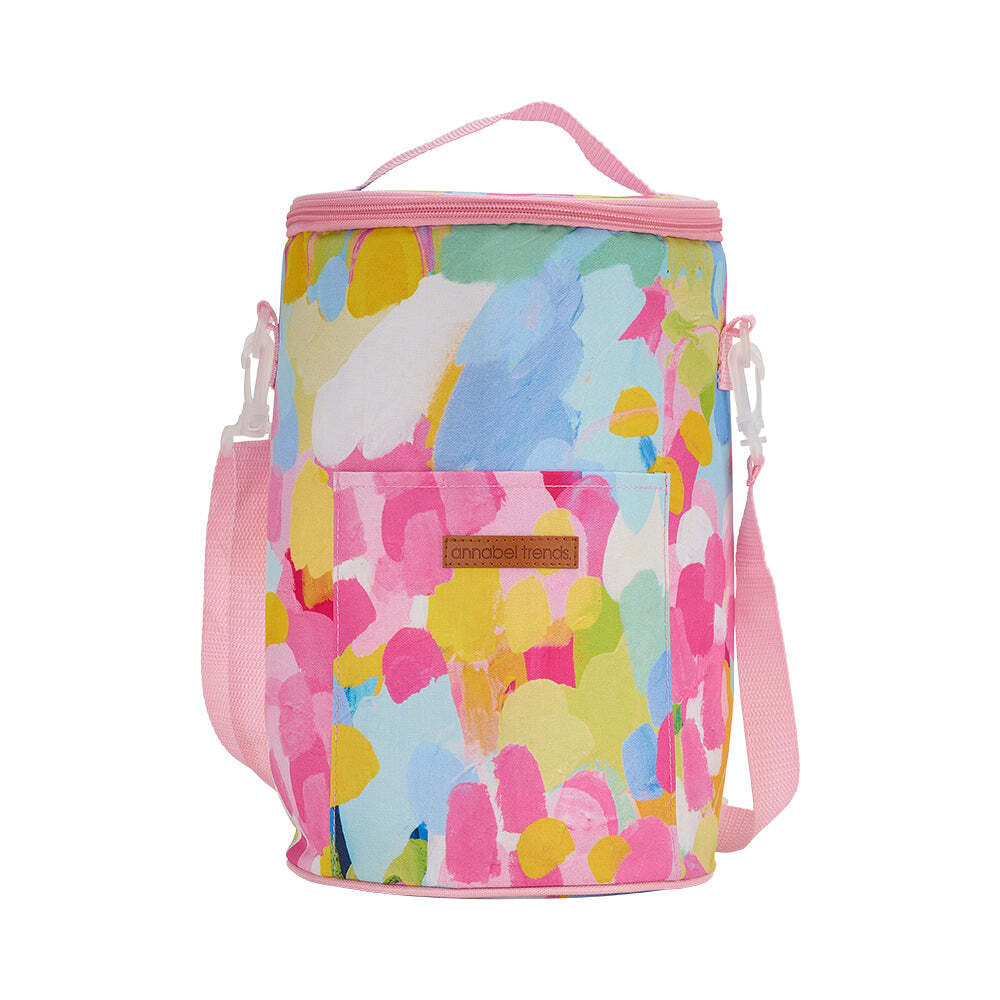 2PK Annabel Trends 33cm Insulated Picnic Cooler Bag Tall Barrel - Good Vibes