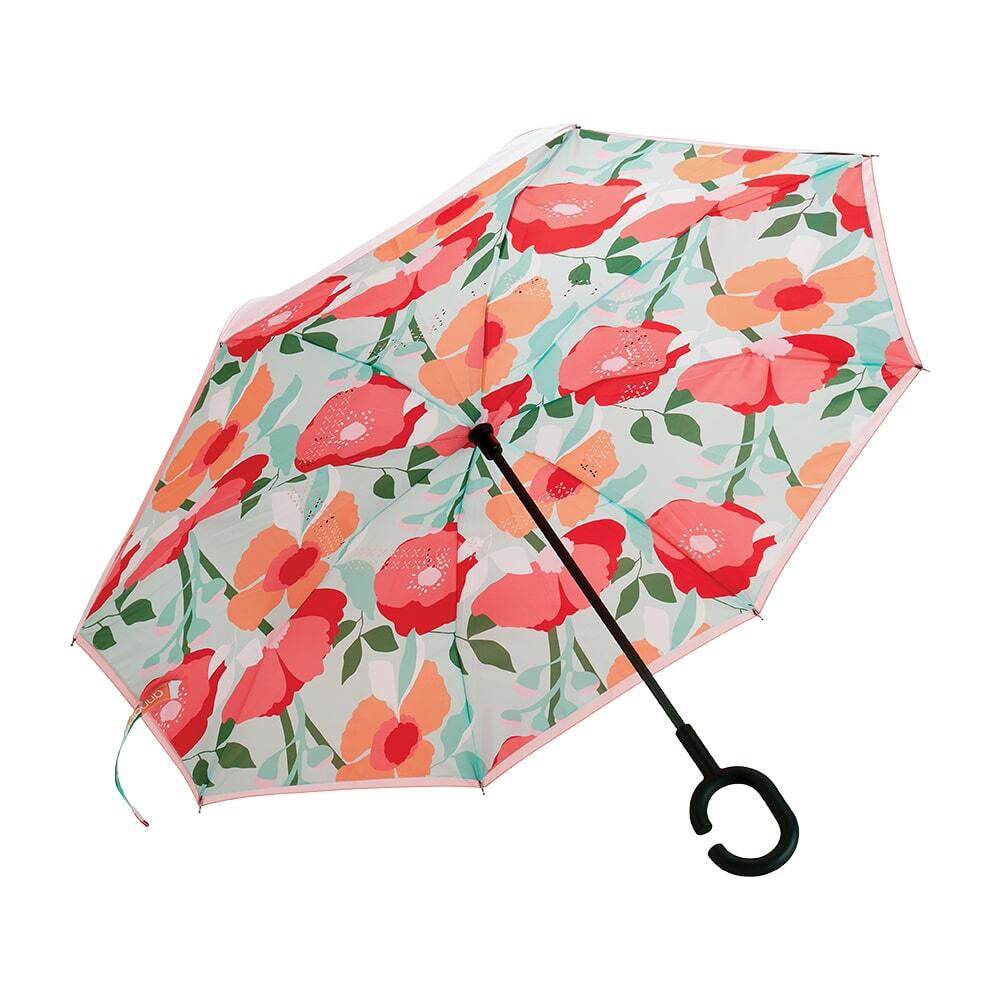 2PK Annabel Trends Reverse Umbrella Inverted 81x10cm - Sherbet Poppies