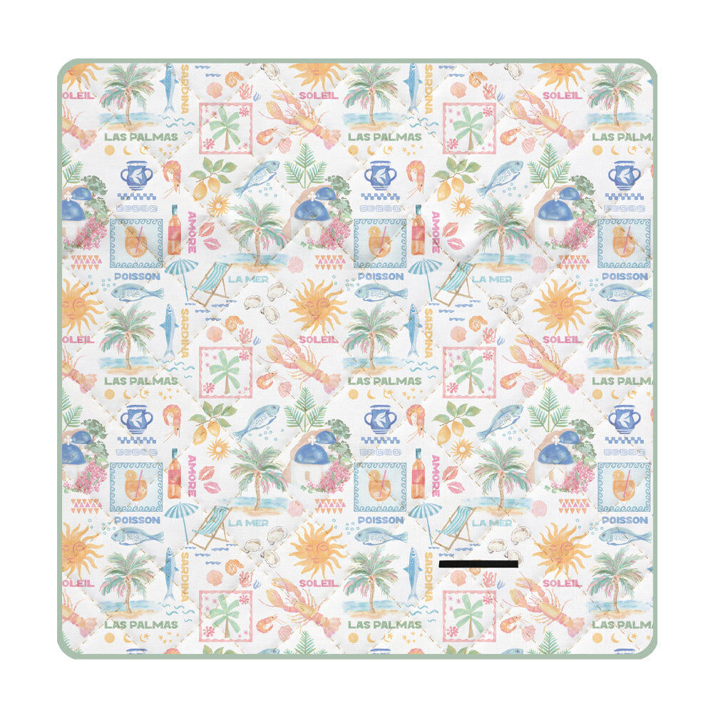 Annabel Trends Outdoor Picnic Mat w/ Strap Square Foldable 2x2m Vacay