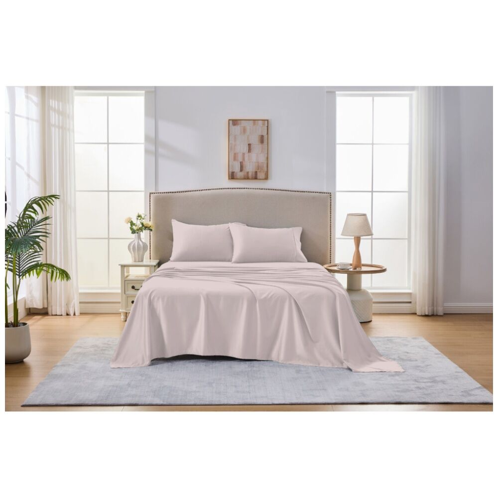 Grosvenor House 500TC Egyptian Cotton Sheet Set W/ Pillowcase Pink