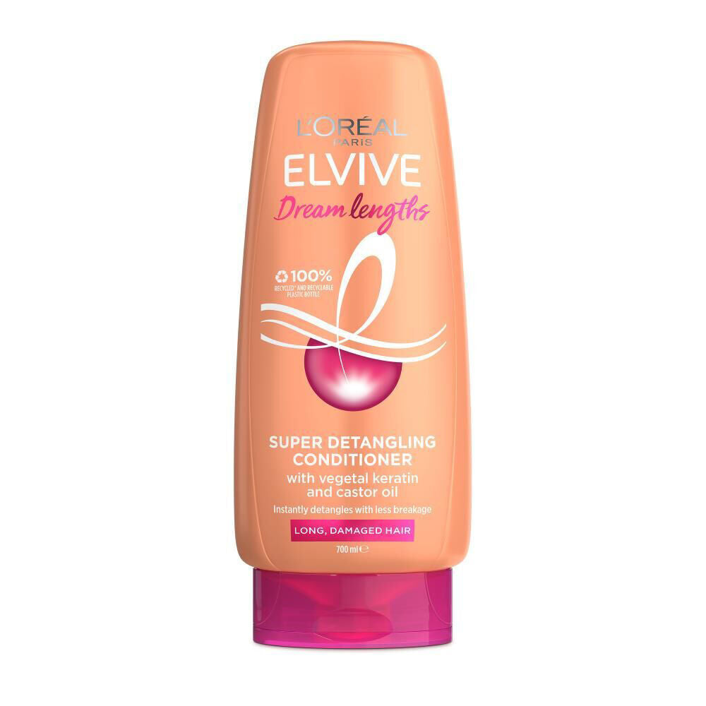 3PK Loreal Elvive Dream Lengths Super Detangling Conditioner 700ml Long Damaged Hair
