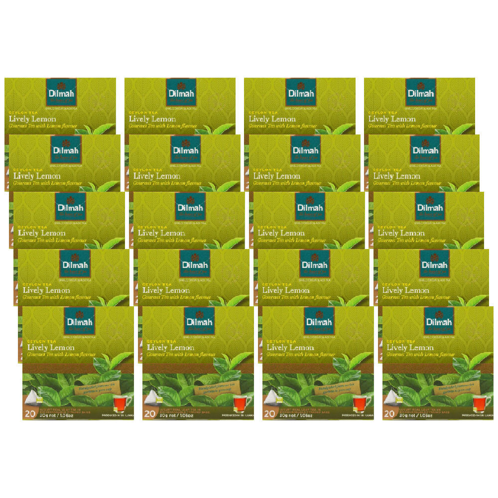 400pc Dilmah Ceylon Black Tea Pyramid Teabags Lively Lemon Flavour