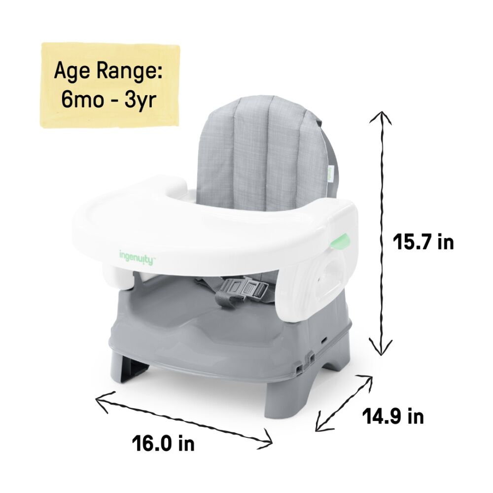Ingenuity Deluxe Comfort Folding Baby Booster High Chair w/ Adjustable Tray 5m+