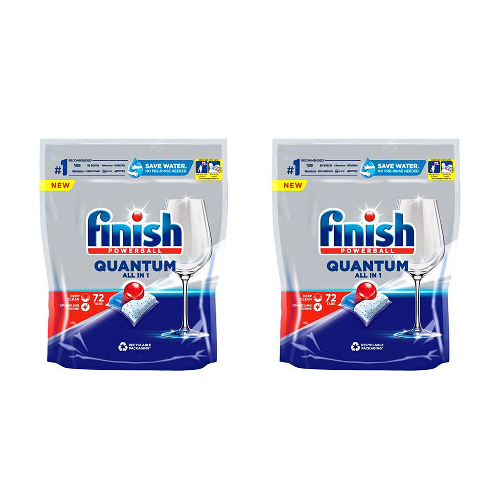 2x 72pc Finish Powerball Quantum All in 1 Regular Tablets