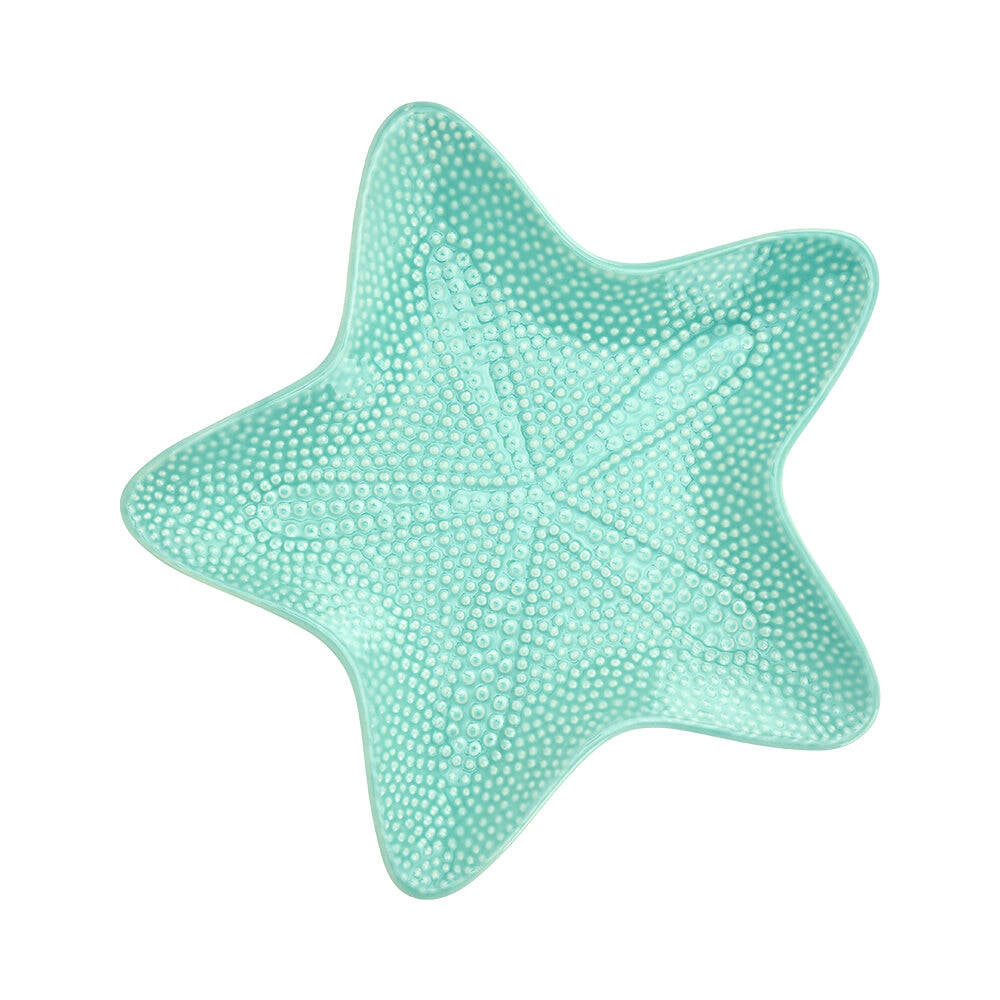2PK Annabel Trends Ceramic Starfish Dish 22cm Large - Aqua