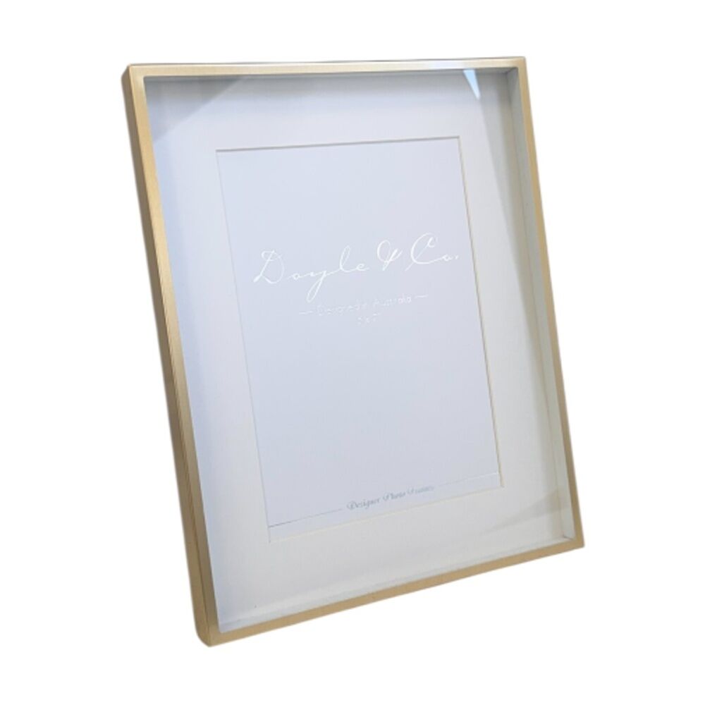 2PK SS Collective Matte Gold Finish Luxurious Rectangle Photo Frame 5x7