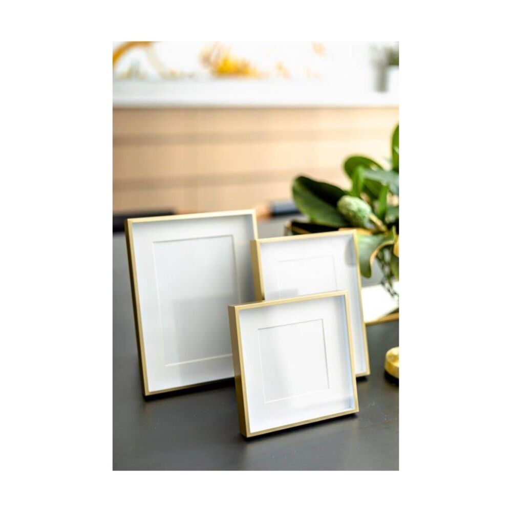 2PK SS Collective Matte Gold Finish Luxurious Rectangle Photo Frame 5x7