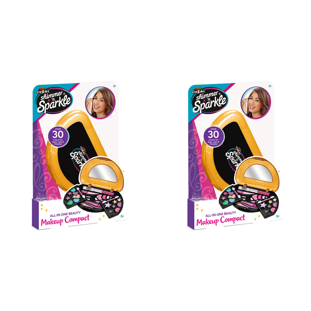 2PK Shimmer 'n Sparkle Kids/Children All In One Beauty Compact 8y+
