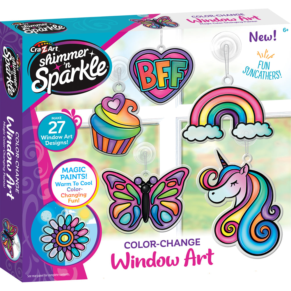 2PK Shimmer 'n Sparkle Kids/Children Color Change Window Art 8y+