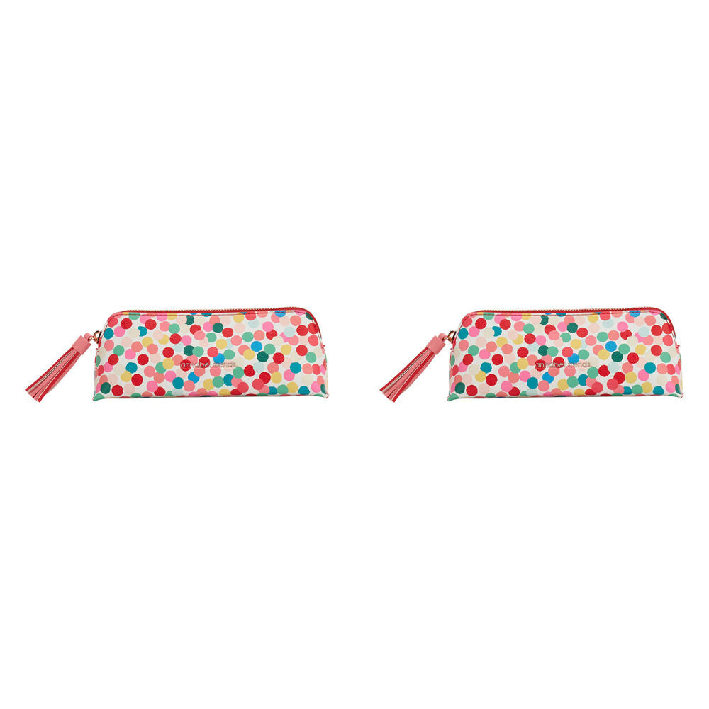 2PK Annabel Trends Vanity Bag Cosmetic Case Mini 21x8cm - Confetti