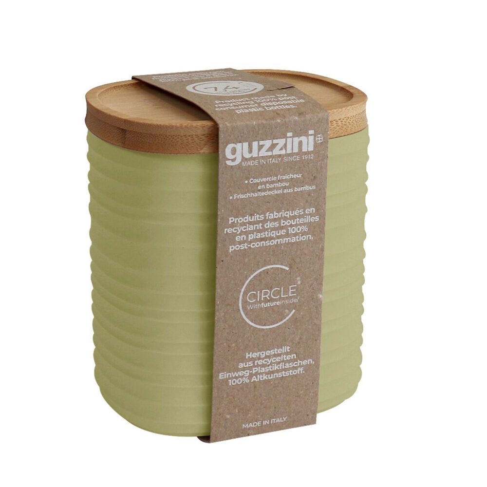 2PK Guzzini Earth Tierra Food Storage Container Jar w/ Lid 1L Medium Green