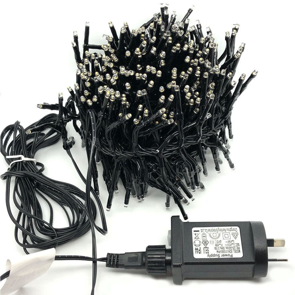 3PK Carter 576 LED 3mm 9.5m String Lights White Wall Plug