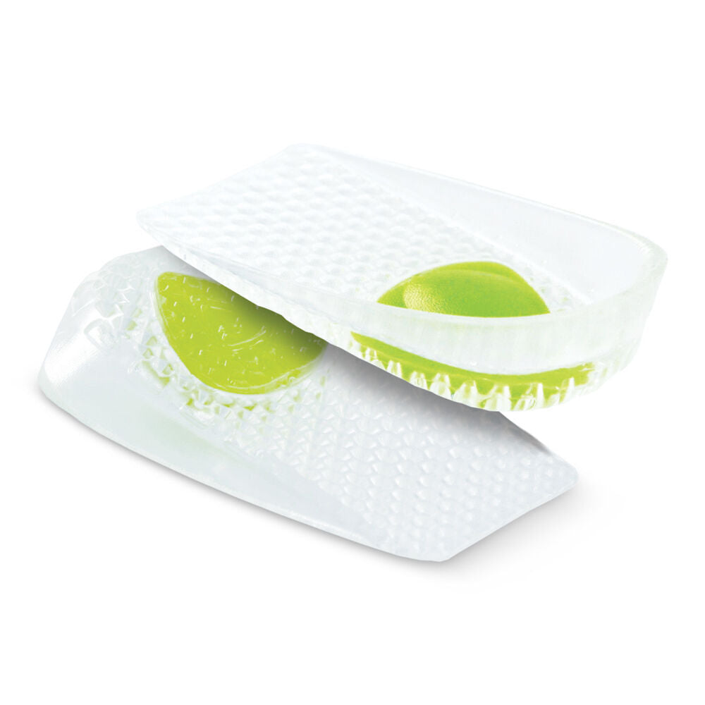2PK SofSole Gel Heel Cup Insole Cushion Padding Insert Pair - Green