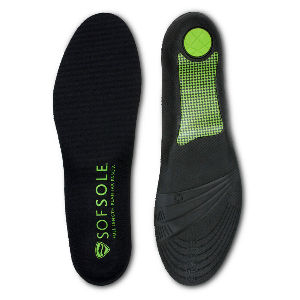 SofSole Men's Full Length Plantar Fascia Insole Pad Pair Size US7-13