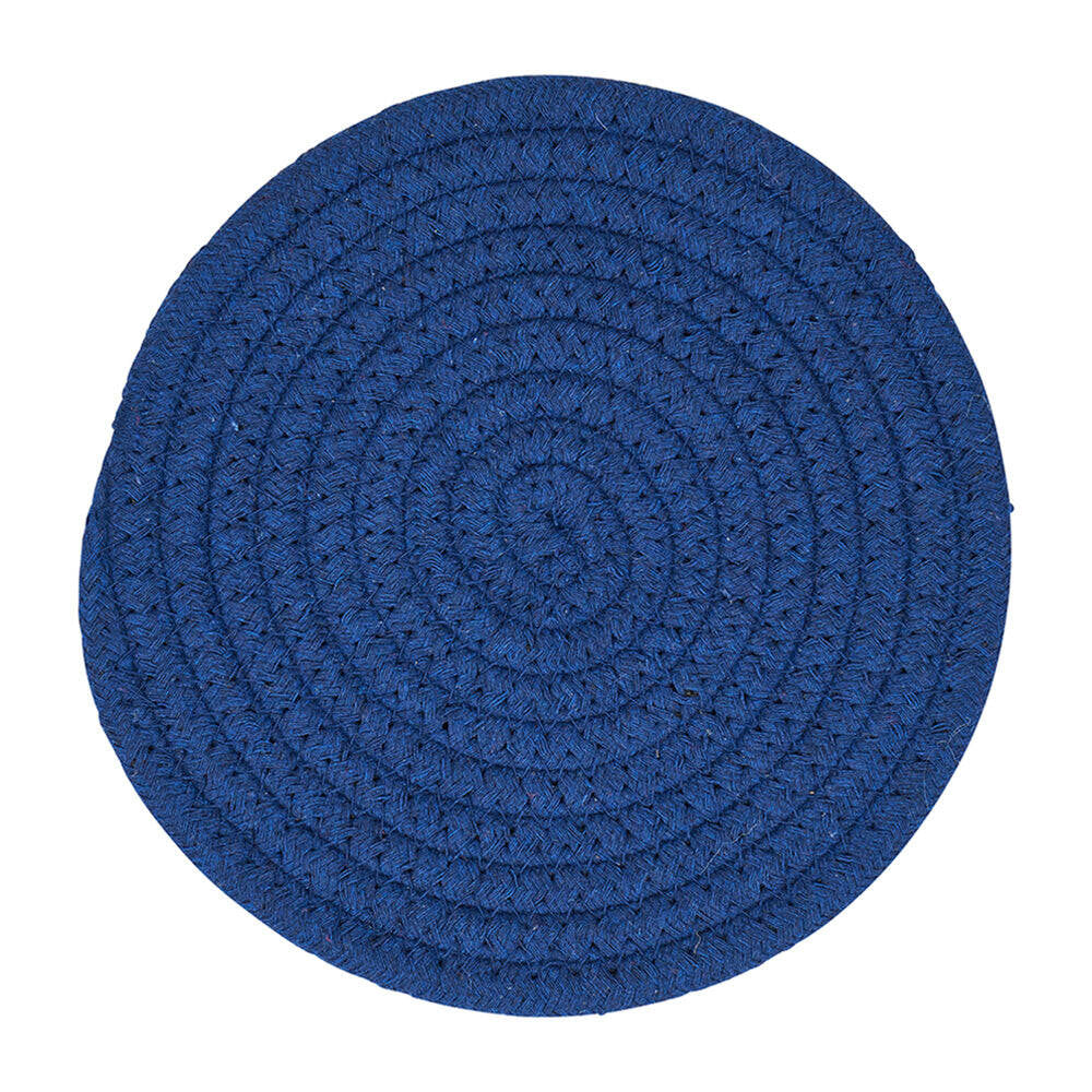 4PK Annabel Trends Rope Trivet Round 20cm Large - Navy
