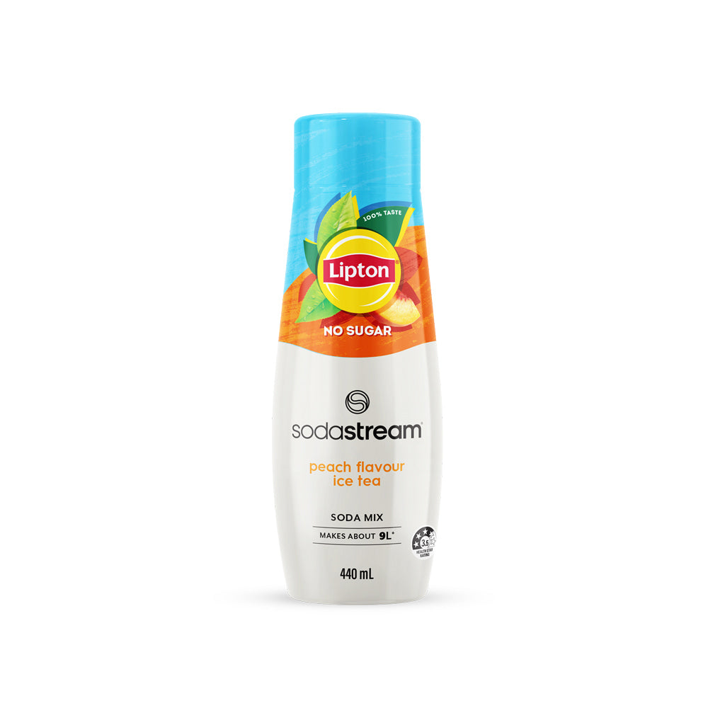 3PK SodaStream Lipton Ice Tea Soda Mix Peach No Sugar 440ml
