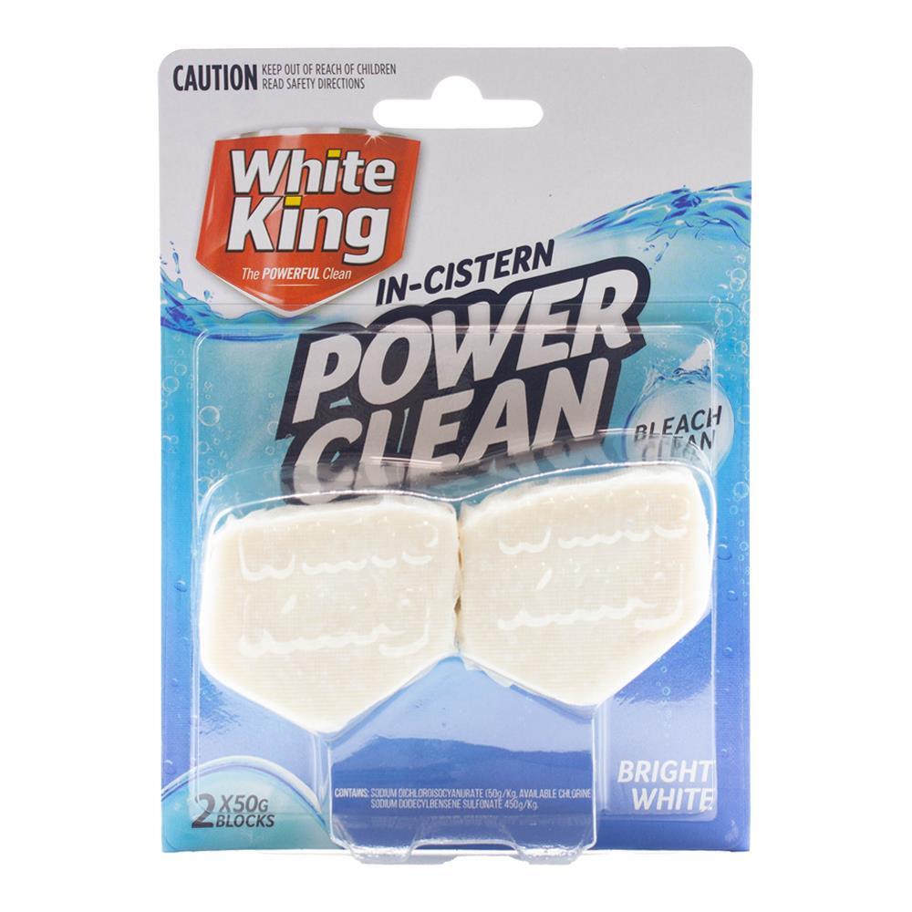 12pc White King In-Cistern Bleach Clean 50g Bright White