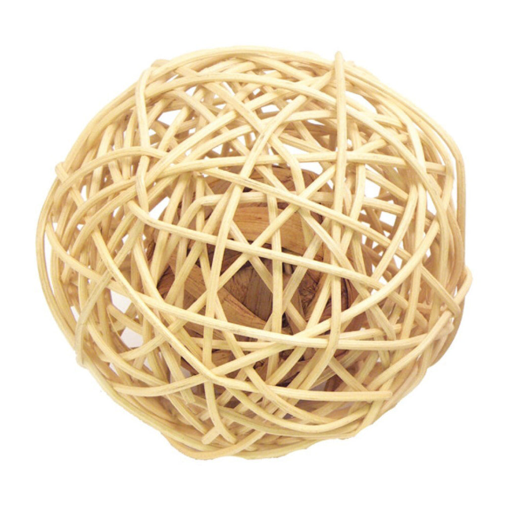 3PK Rosewood Wooden Wobble Ball Hamster/Ferret Pet Fun Exercise Toy Large Natural