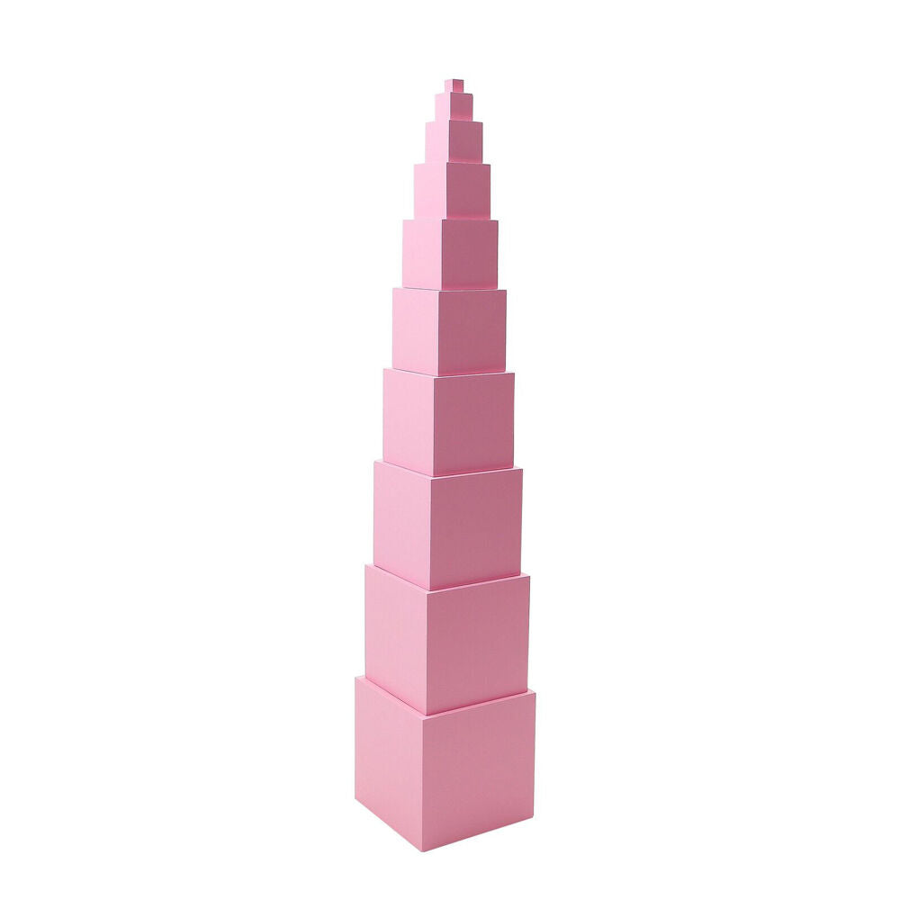 10pc Gam Montessori Pink Tower Size Discrimination Educational Toy Kids - 3y+