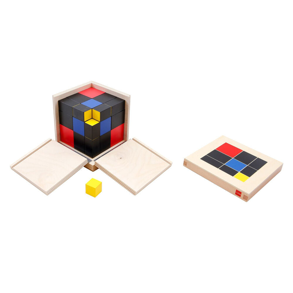 Gam Montessori Trinomial Cube Algebra Blocks Educational Toy Kids/Children - 3y+