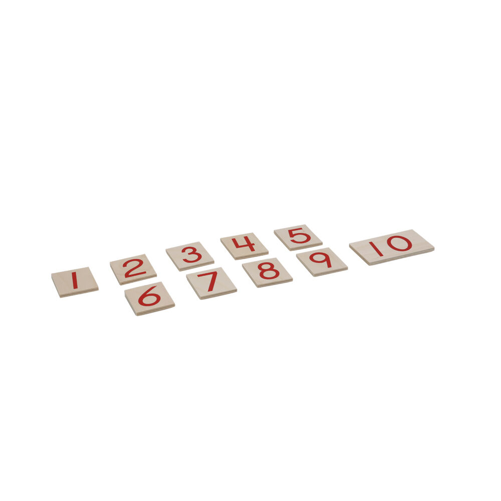 2PK Gam Montessori Printed Numerals 1-10-Us Version Numerical Education Kids - 3y+