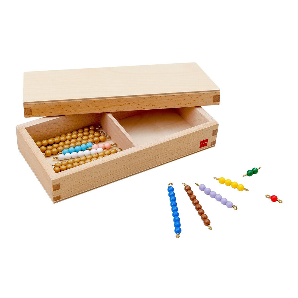 Gam Montessori Teen Bead Box Beads Math Education Educational Toy Kids - 3y+