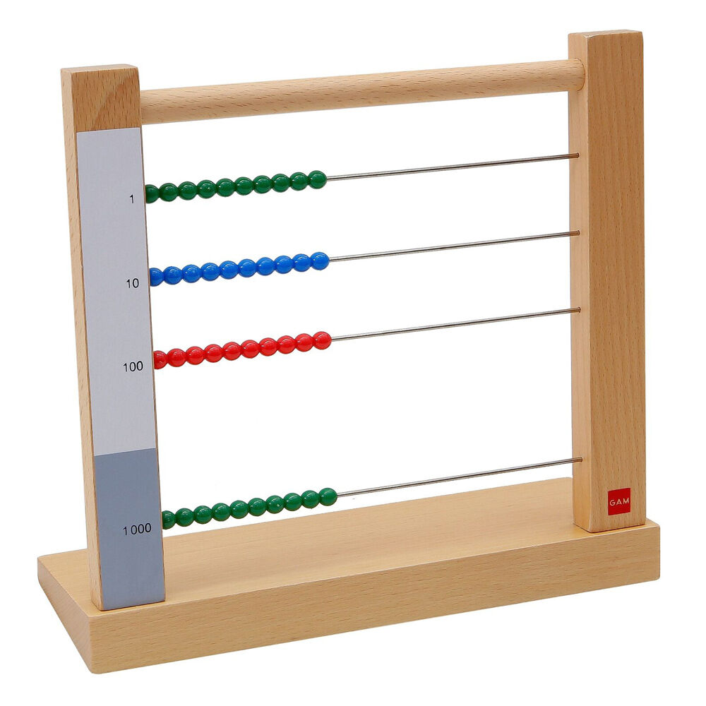 Gam Montessori Bead Frame Math Learning Educational Toy Kids/Children 3+